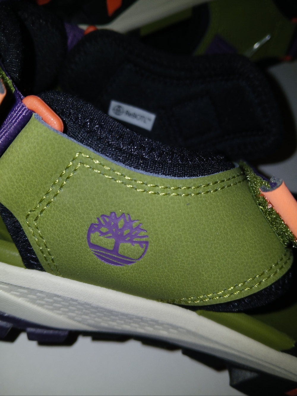 Timberland Lincoln Peak 2-Strap Velcro Sandal, Green/Black/Purple No Box - Picture 10 of 11